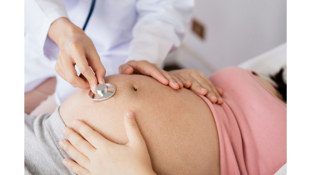 A pregnant woman having a health checkup