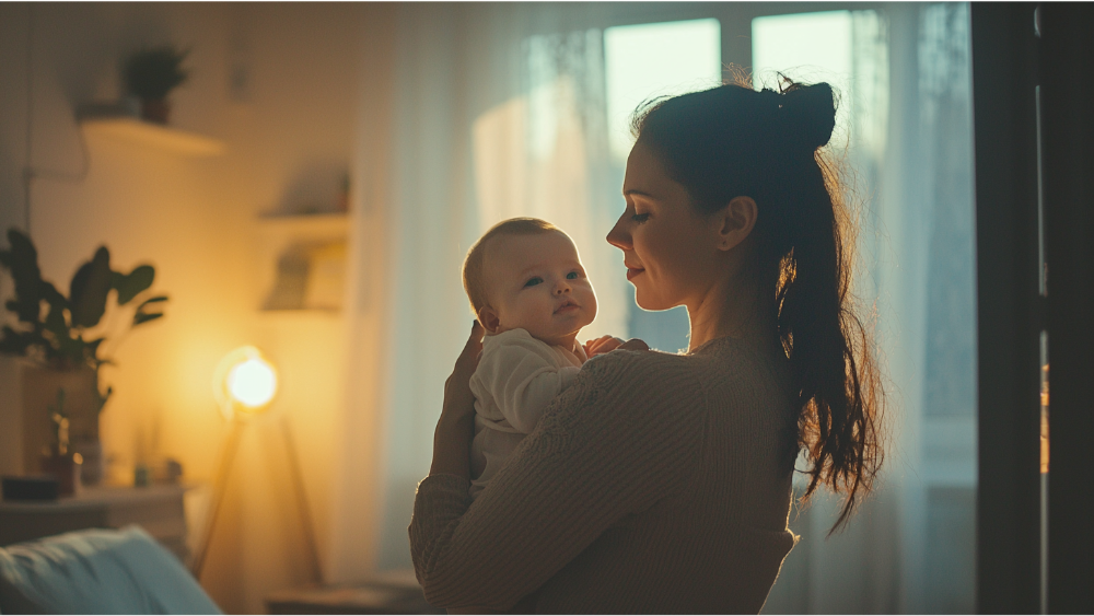 Does a surrogate mother share blood with the baby