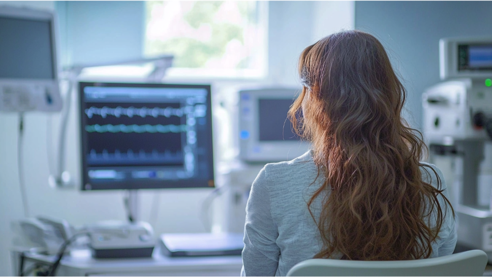 A woman about to go under the egg retrieval process