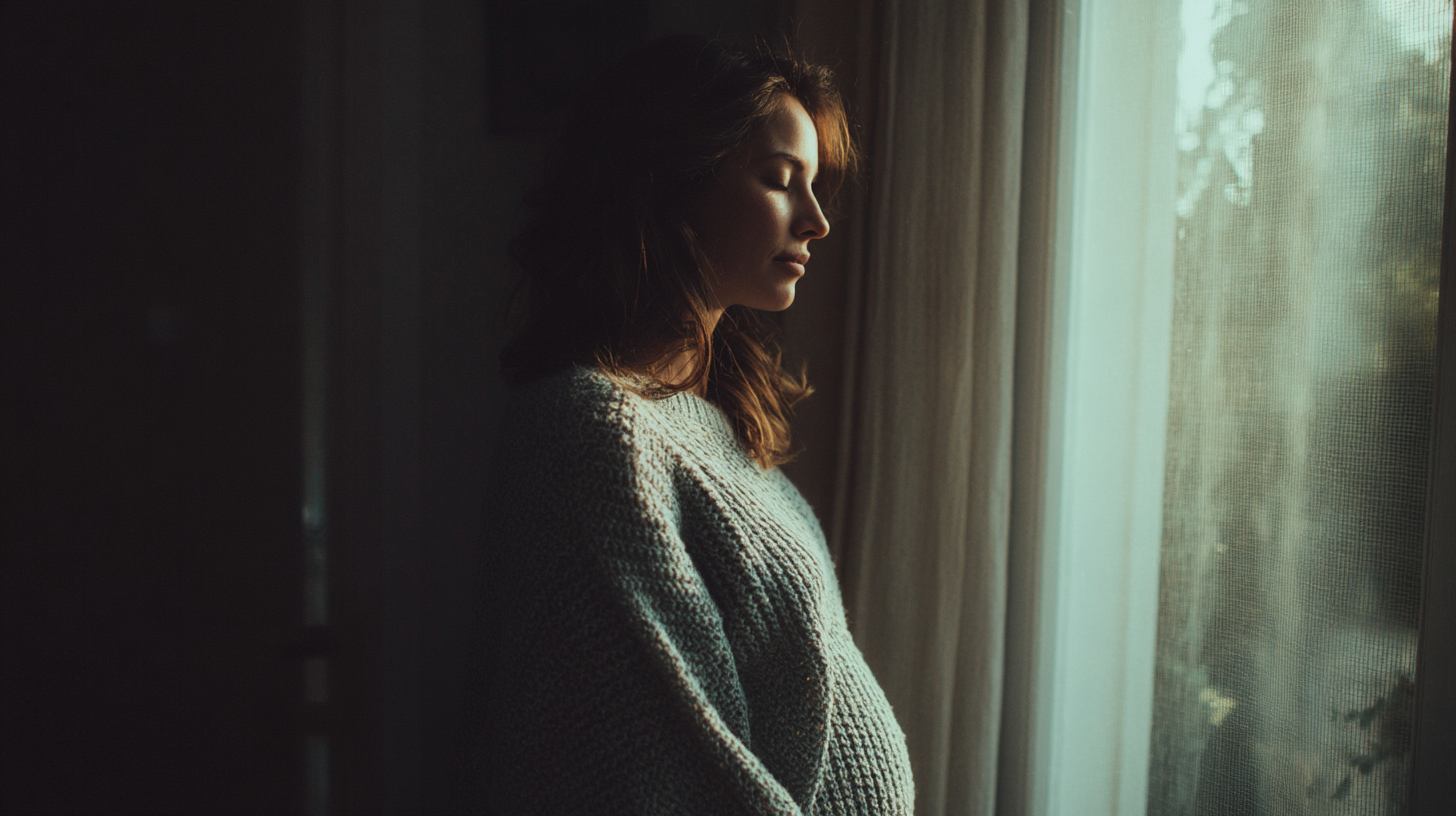 contentcreationteamkova pregnant woman in loose sweater standin e2fd5b50 5ce3 4dc1 8f92 ba8fc7d58fe7