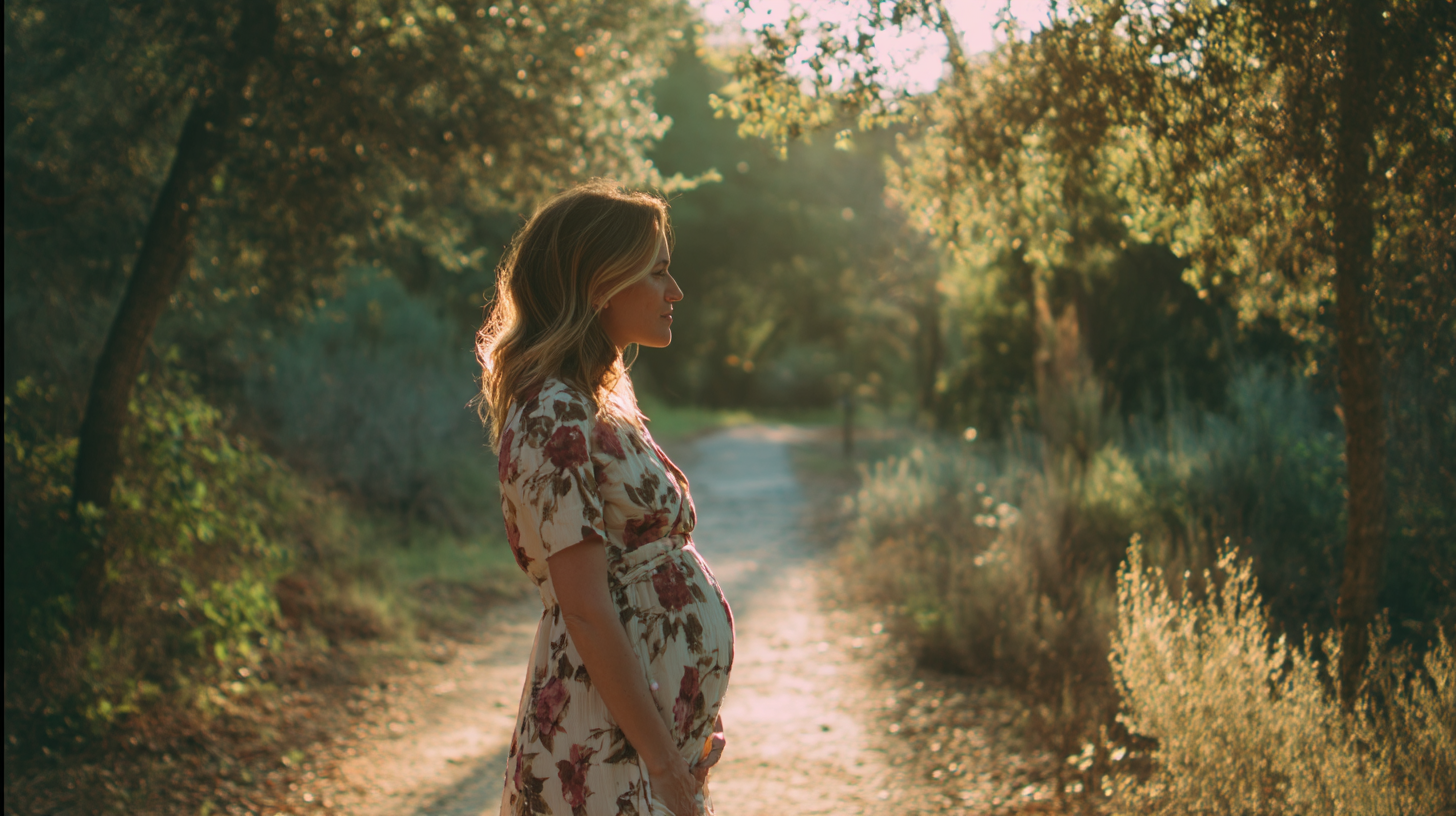 contentcreationteamkova pregnant woman standing outdoors on qui e3d5ea4d 240a 416b aedb 22b32a3c9b29